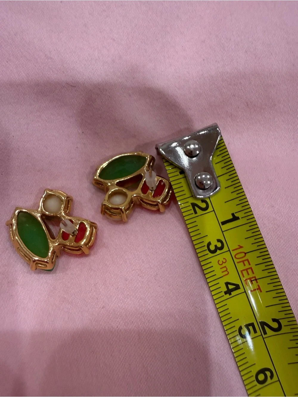 Kate Spade Neon Cluster Stud Earrings Green Pink White